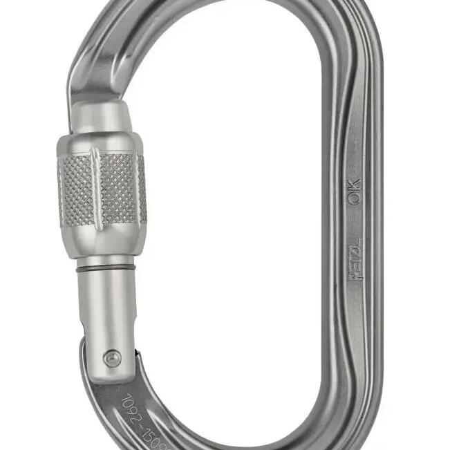 Oval Carabiner Petzl OK Screw-Lock Aluminium 7000 Symmetrical 25 kN