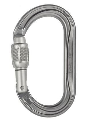 Ovale karabijnhaak Petzl OK Screw-Lock aluminium 7000 symmetrisch 25 kN