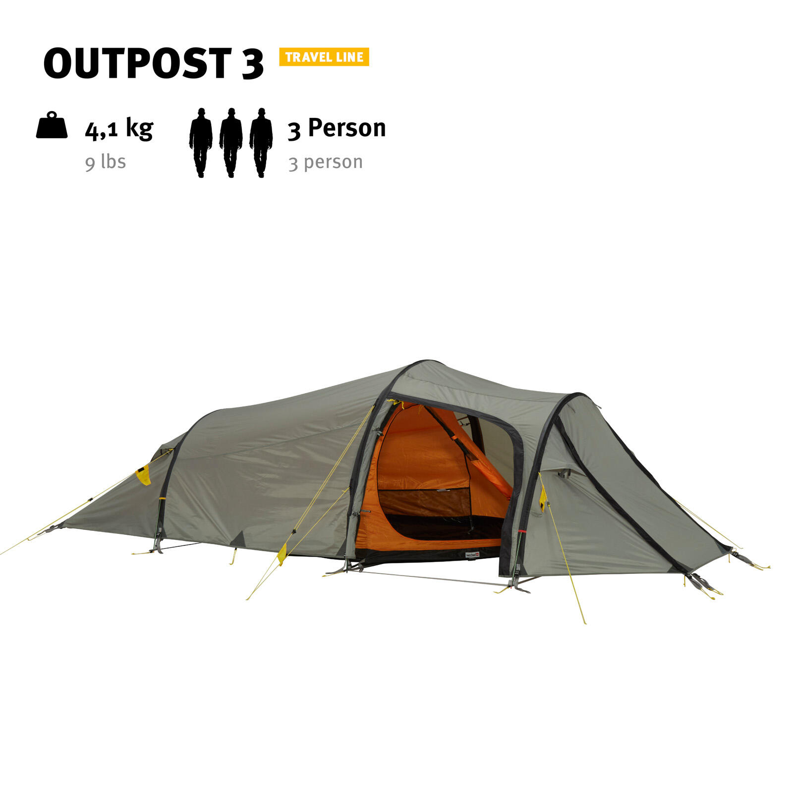 Tunnelzelt Outpost 3 Personen Camping Bike Fahrrad Familien Zelt 4,1 kg 2/7