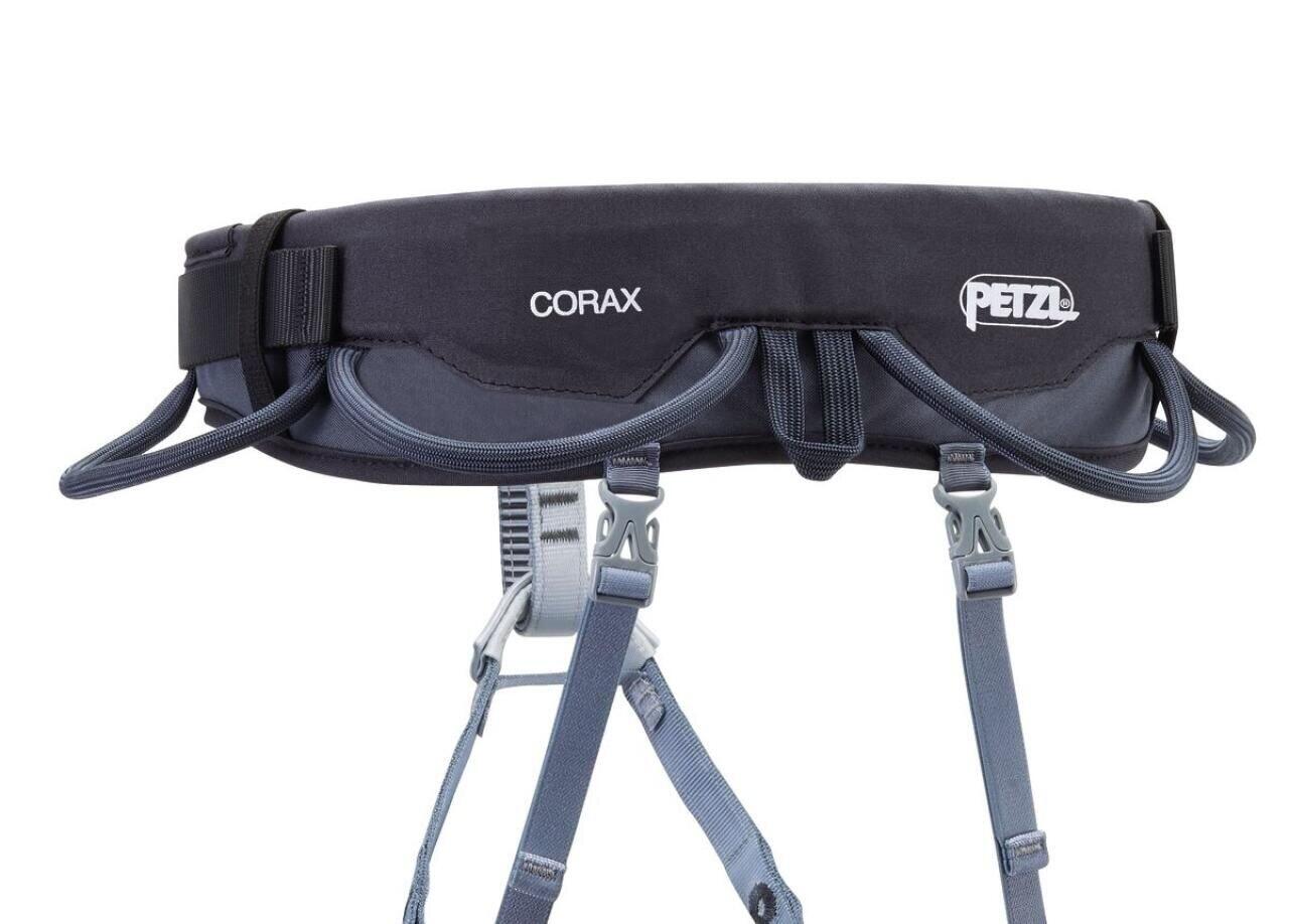 Petzl Corax — Arnés de escalada rojo oscuro, ajustable y cómodo 5/7