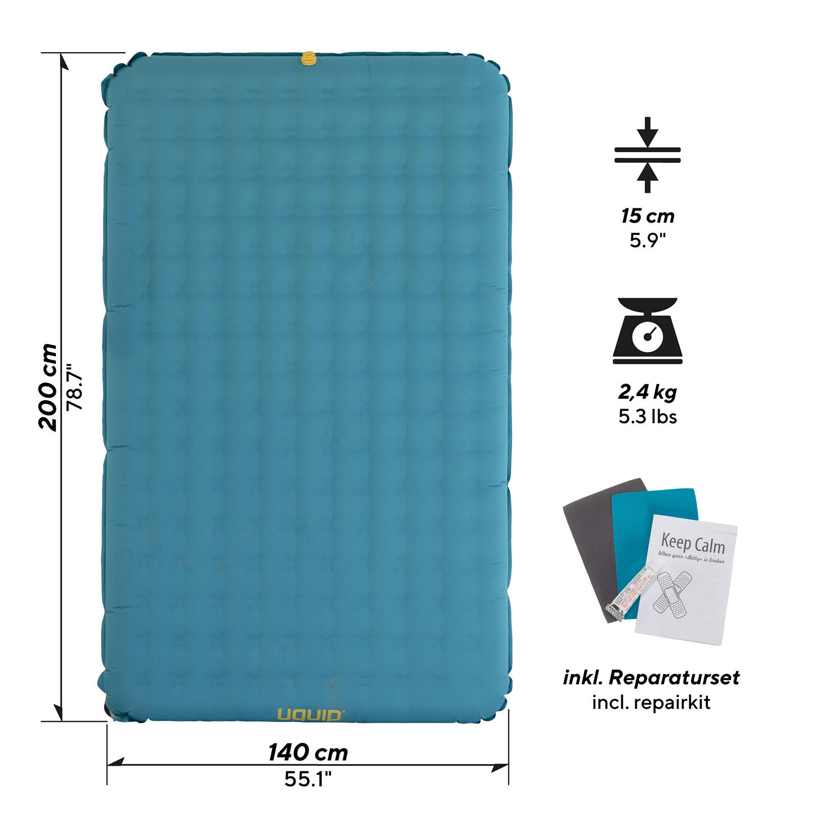 Camping Luftbett Betty Double XL Komfort 2 Personen Doppel Matratze 15 cm 2/7