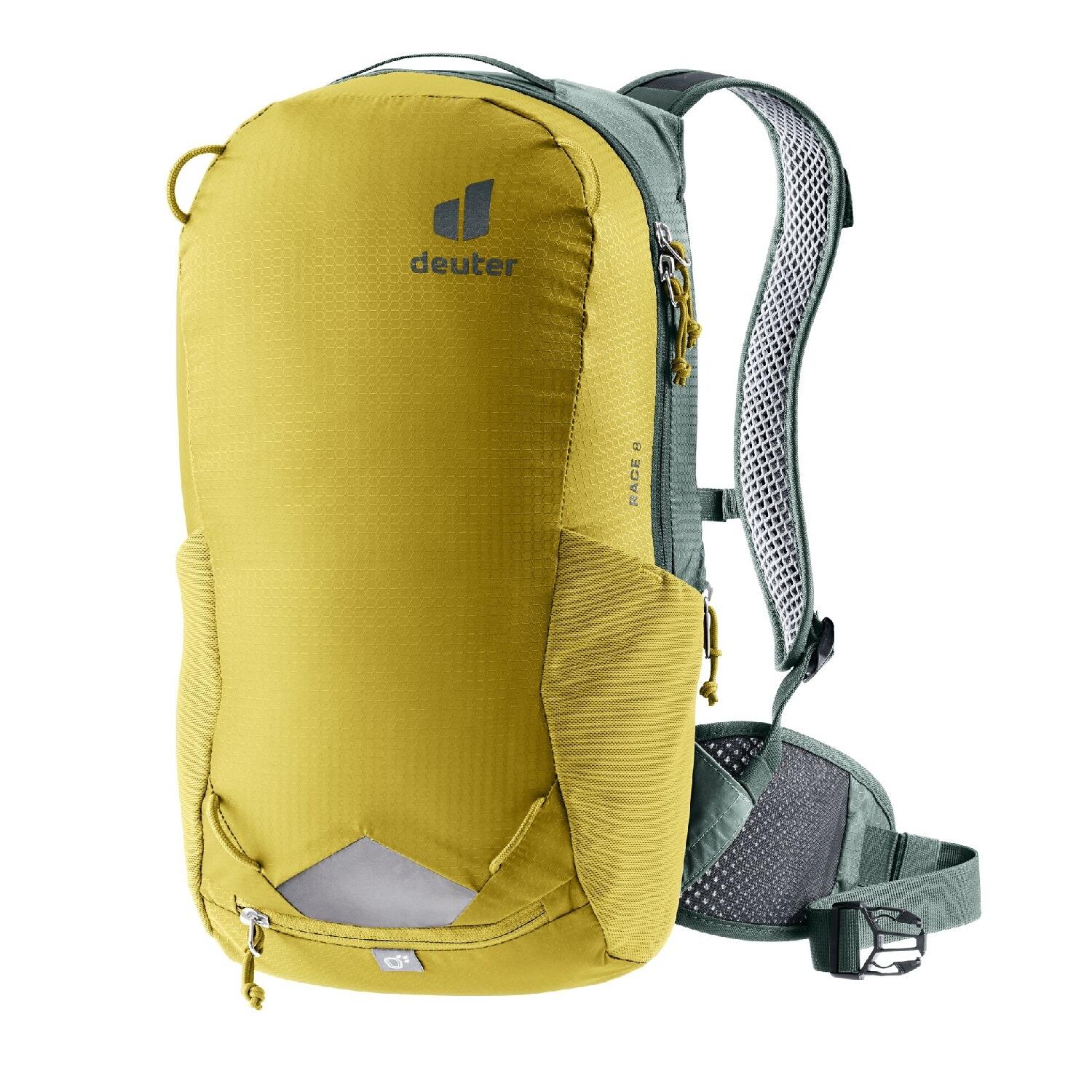 Sac à dos vélo adulte Race 8 jaune 2/7