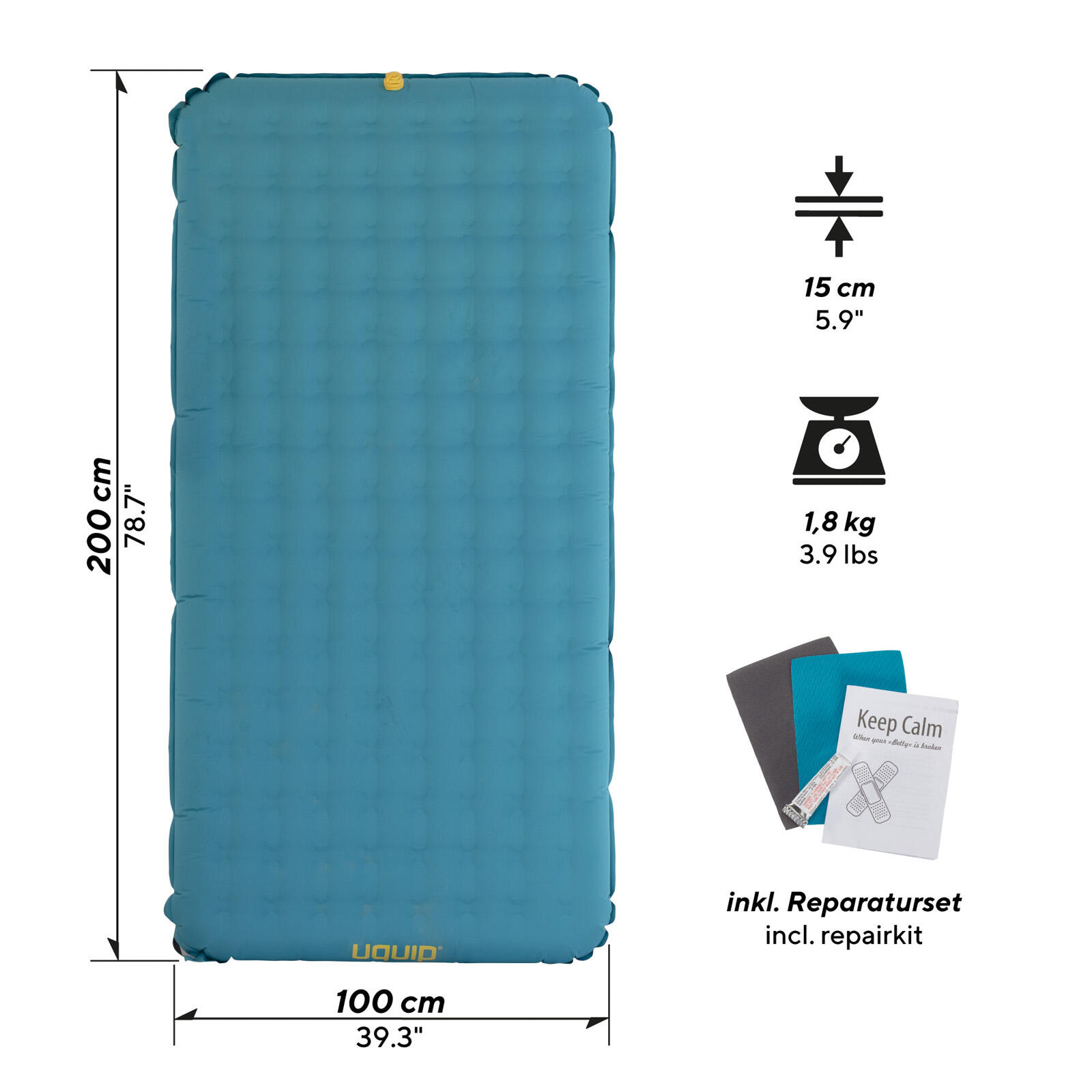 Camping Luchtbed Betty Eenpersoons XL Comfort Matras 15 cm 2/7
