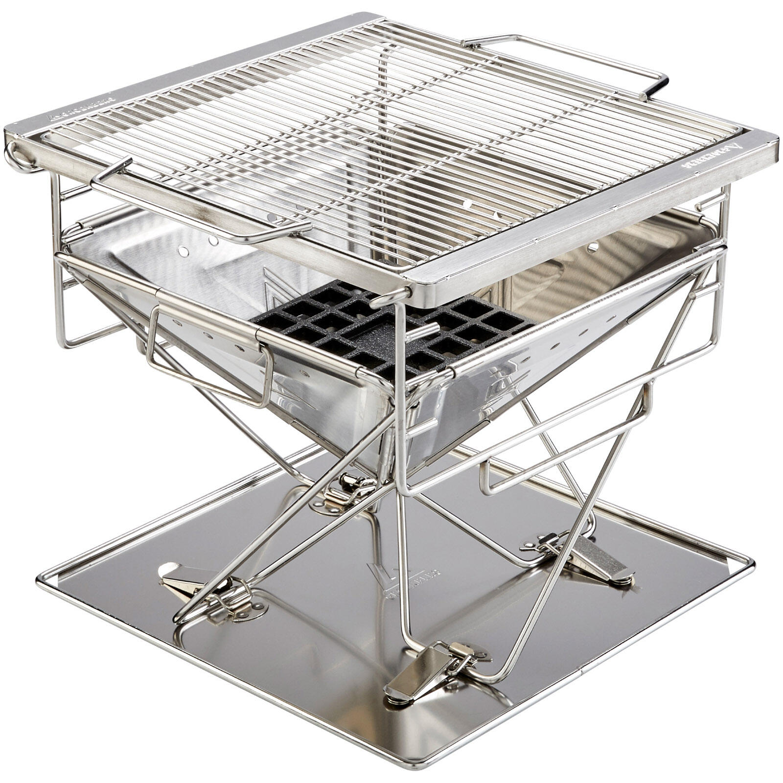 GROENBERG Grill da Campeggio Katla M pieghevole a legna carbonella per Outdoor acciaio