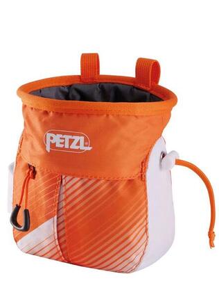 Petzl SAKAPOCHE compacte magnesium zak oranje en wit