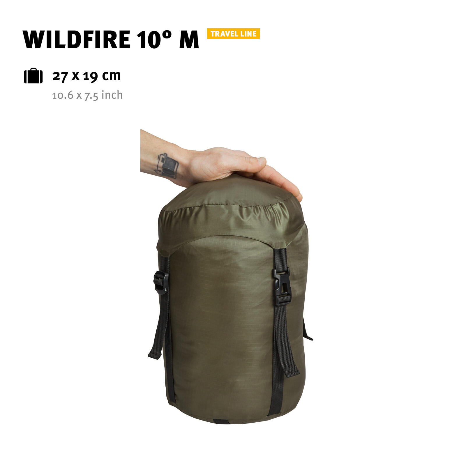 Sacco a pelo mummia Wildfire 10°C Outdoor da Campeggio 3 stagioni 4/7