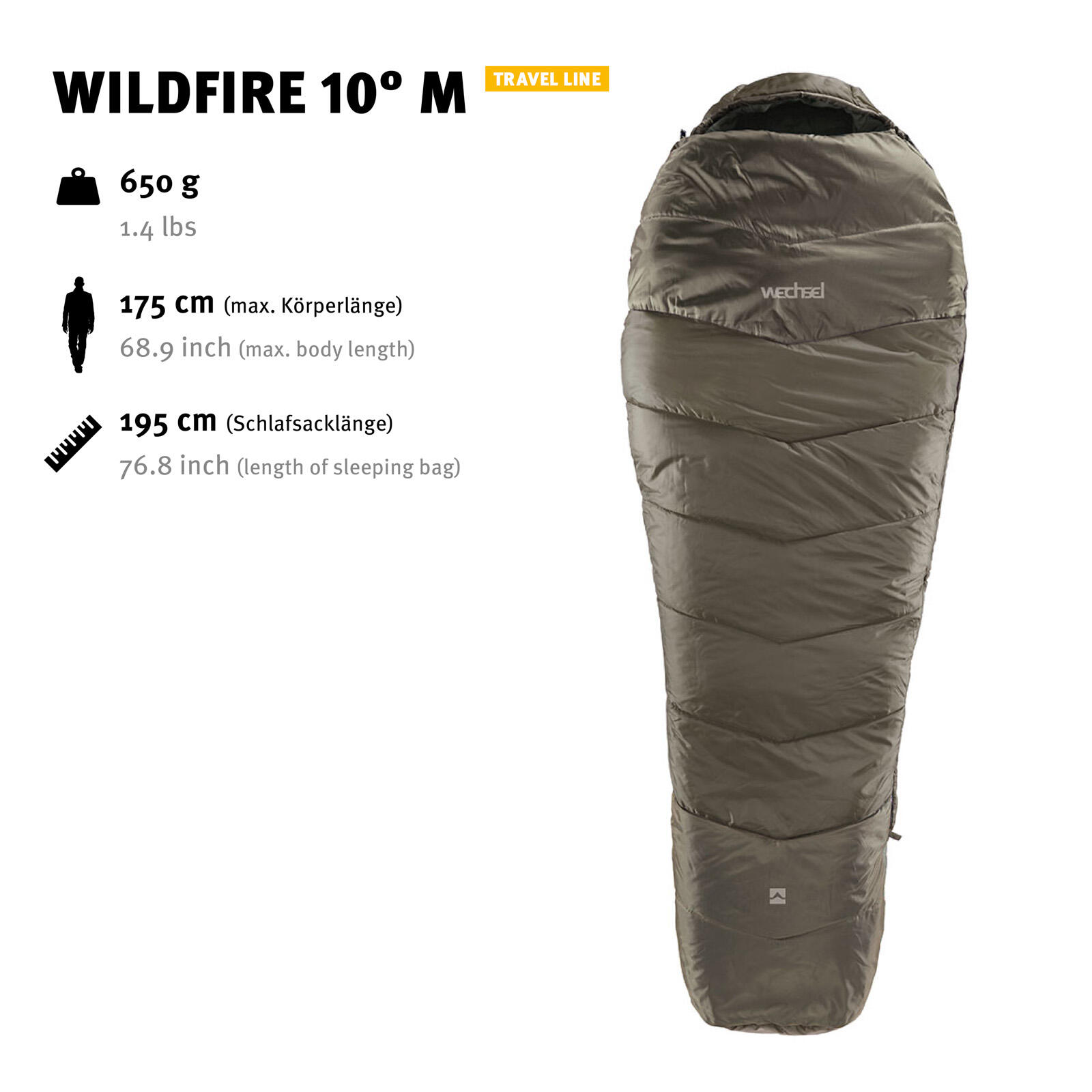 Sacco a pelo mummia Wildfire 10°C Outdoor da Campeggio 3 stagioni 2/7