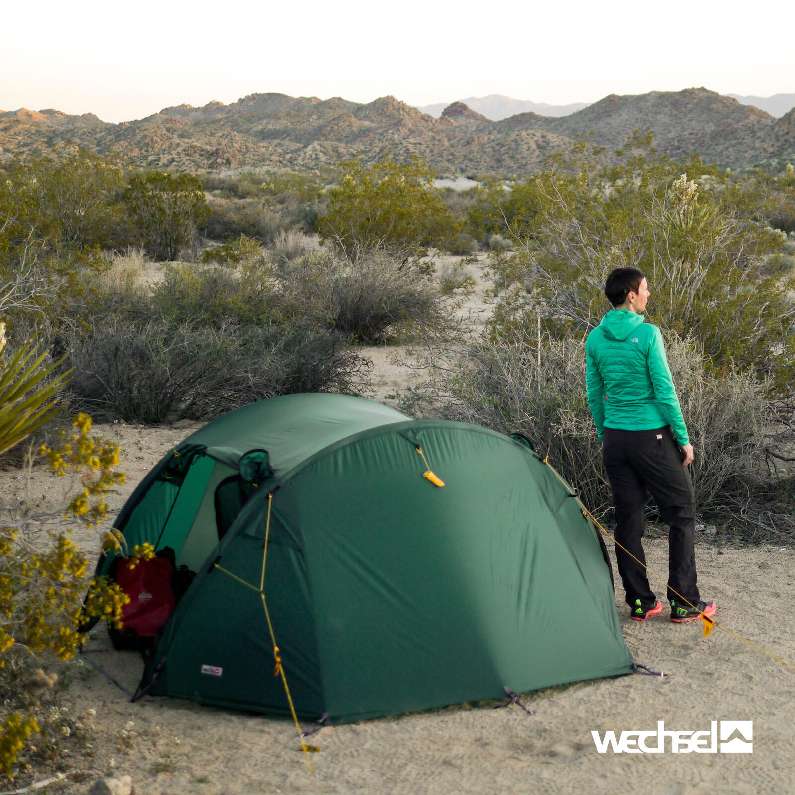 Trekkingzelt Pioneer 2 Personen Tunnel Camping Fahrrad Biwak Zelt 2,1kg 5/7