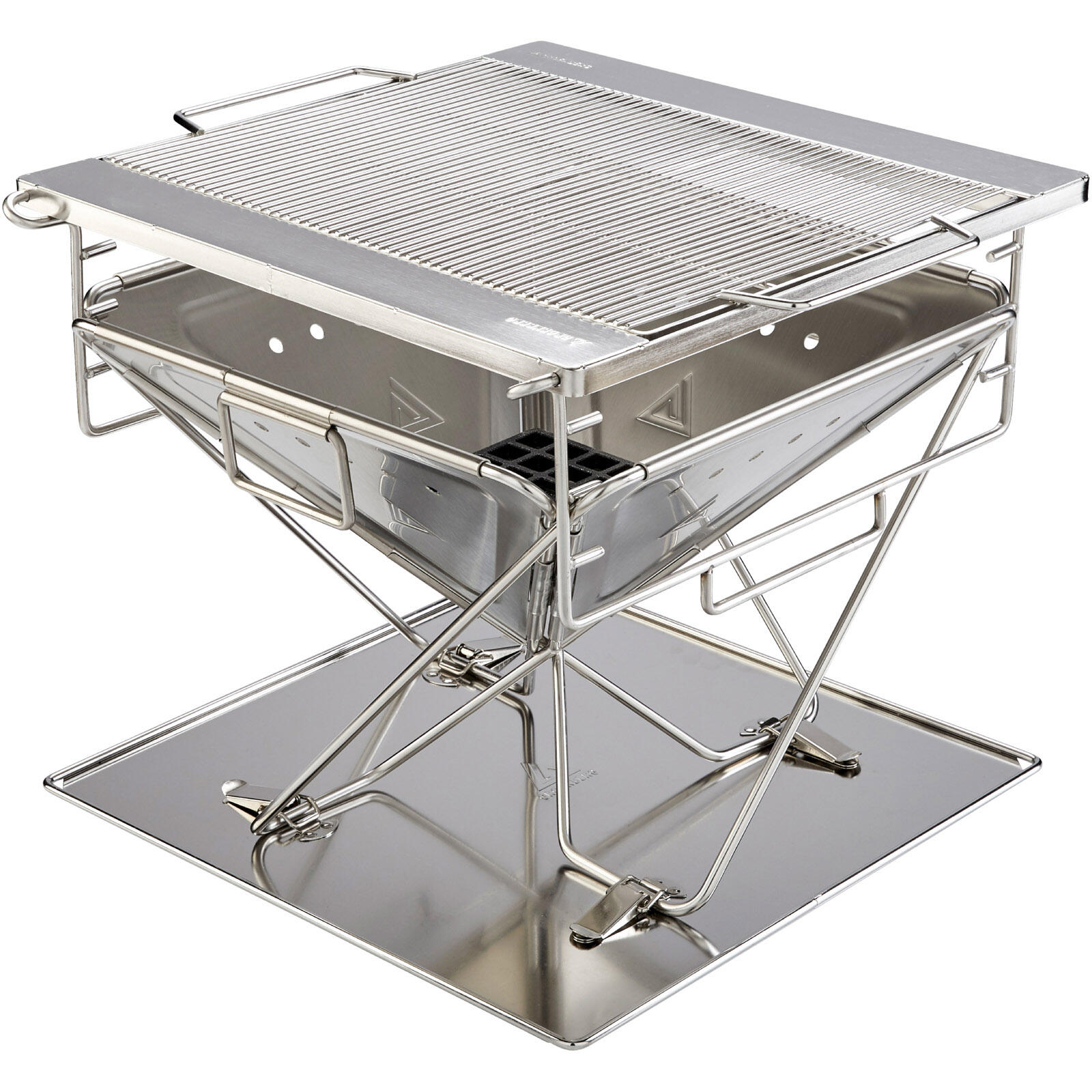 GROENBERG Grill da Campeggio Katla L pieghevole a legna carbonella per Outdoor acciaio
