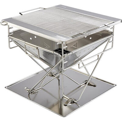 Camping Grill Katla L Faltgrill Holz Kohle Faltbar Outdoor Edelstahl