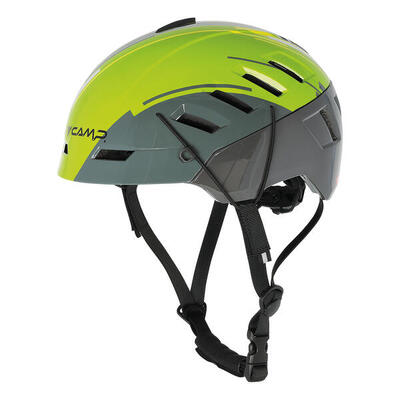 Casco da arrampicata CAMP Voyager L grigio-verde con scocca rigida EPS