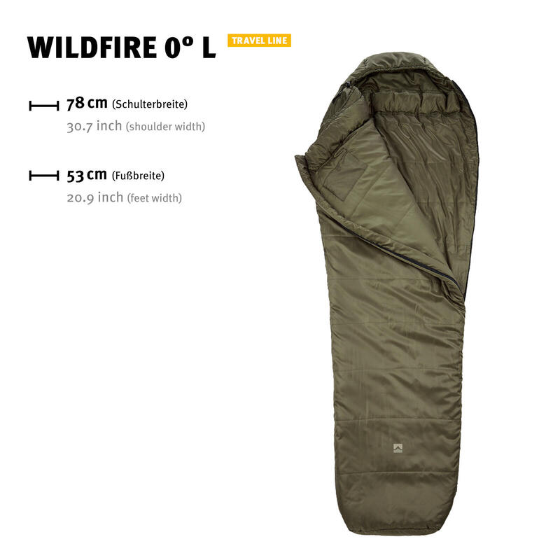 Sac de couchage momie Wildfire 0°C Outdoor 4 Saisons Hiver