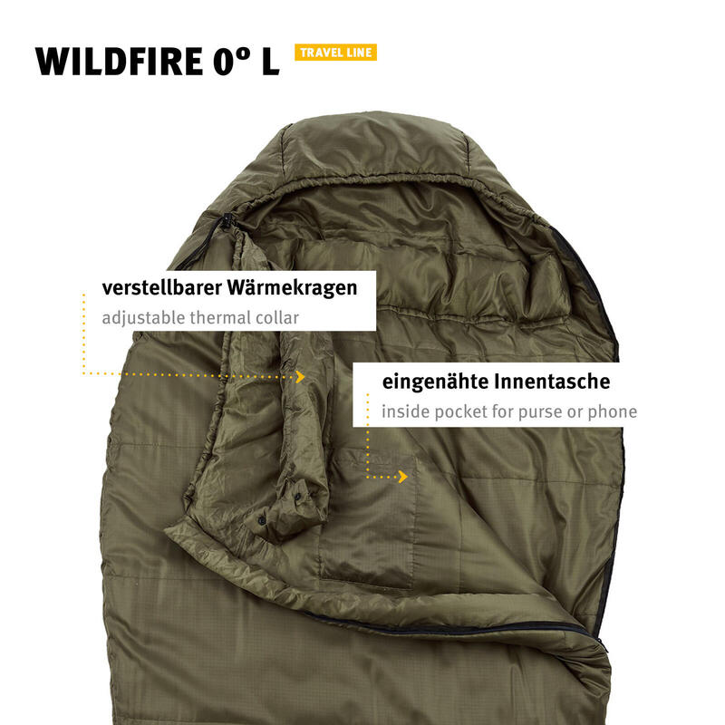 Sac de couchage momie Wildfire 0°C Outdoor 4 Saisons Hiver