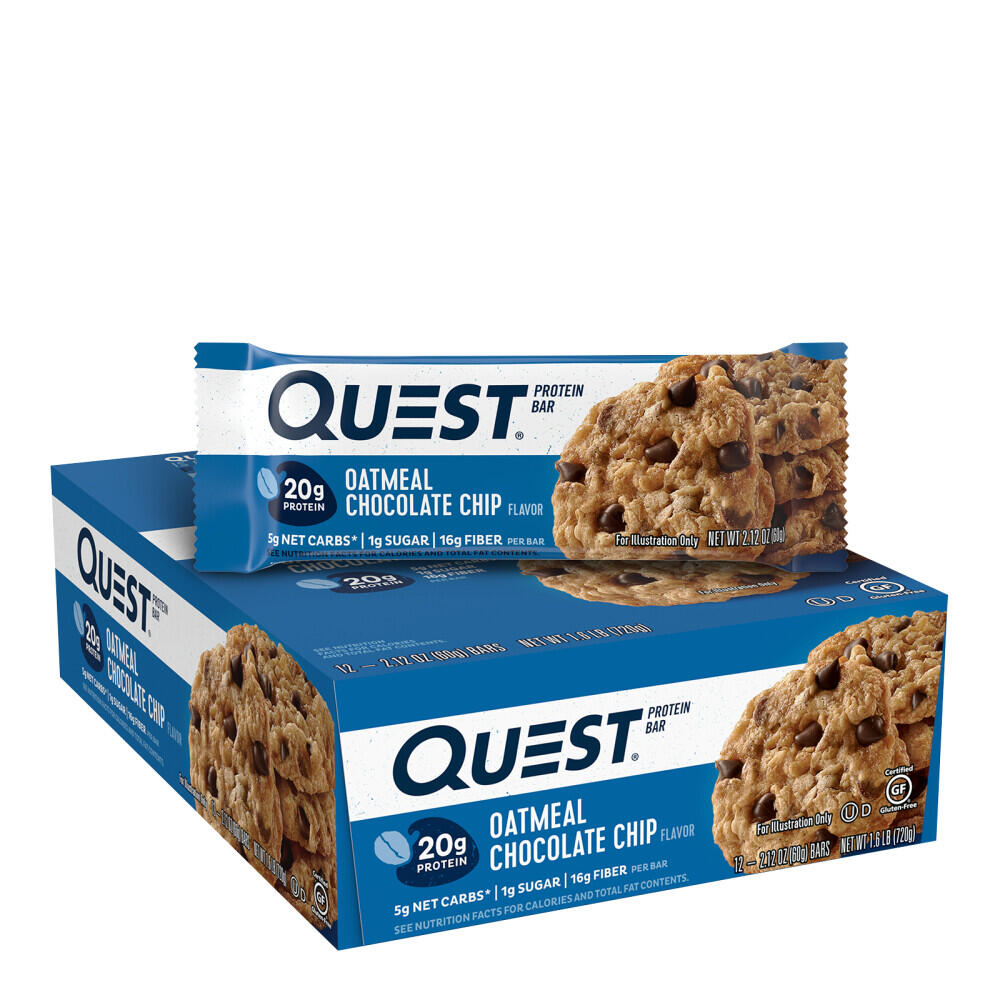 QUEST NUTRITION Quest Nutrition Quest Bars (12x60g) Oatmeal Chocolate Chip - Repen - Eiwit Repen