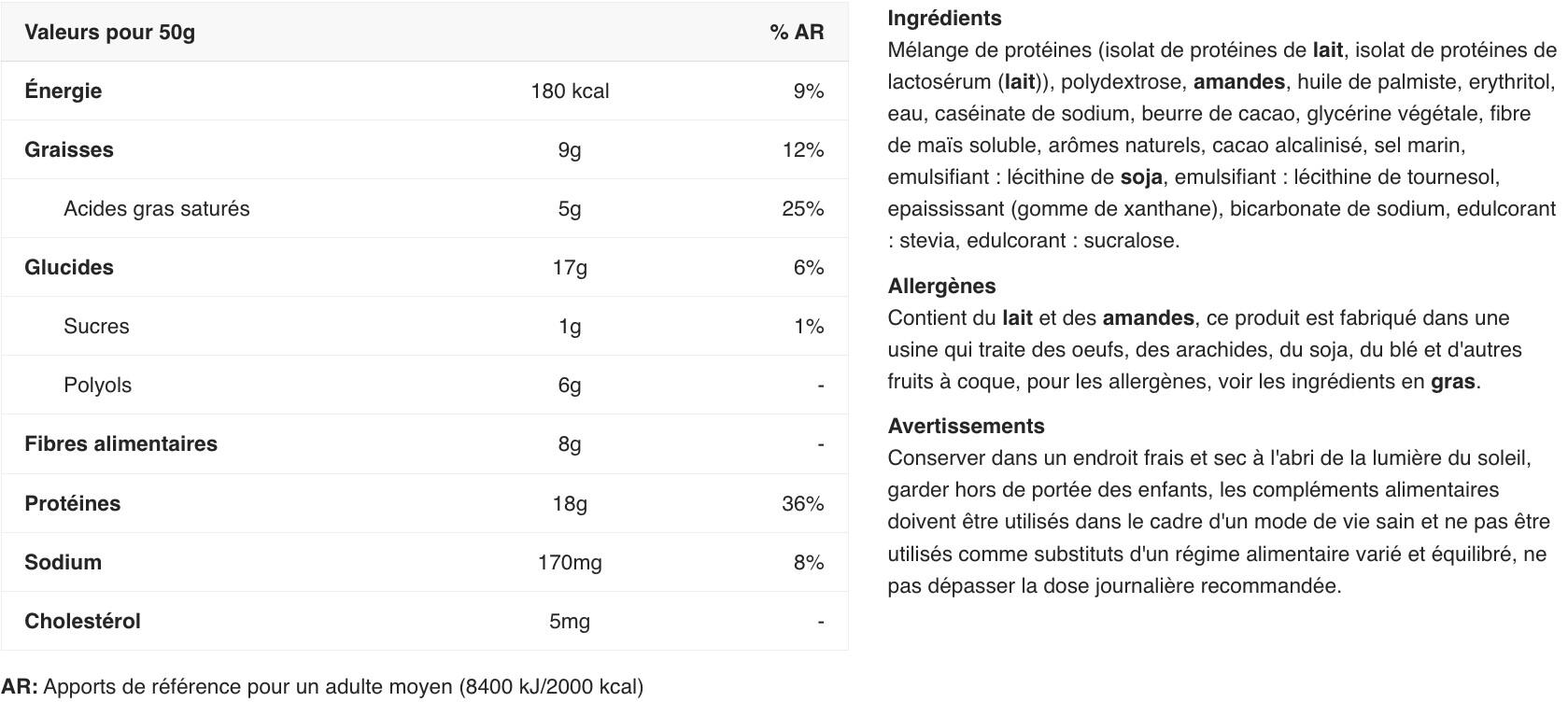 Barres protéinées - Quest Bar - Biscuits et Crème Trempés Boite de 12 2/4