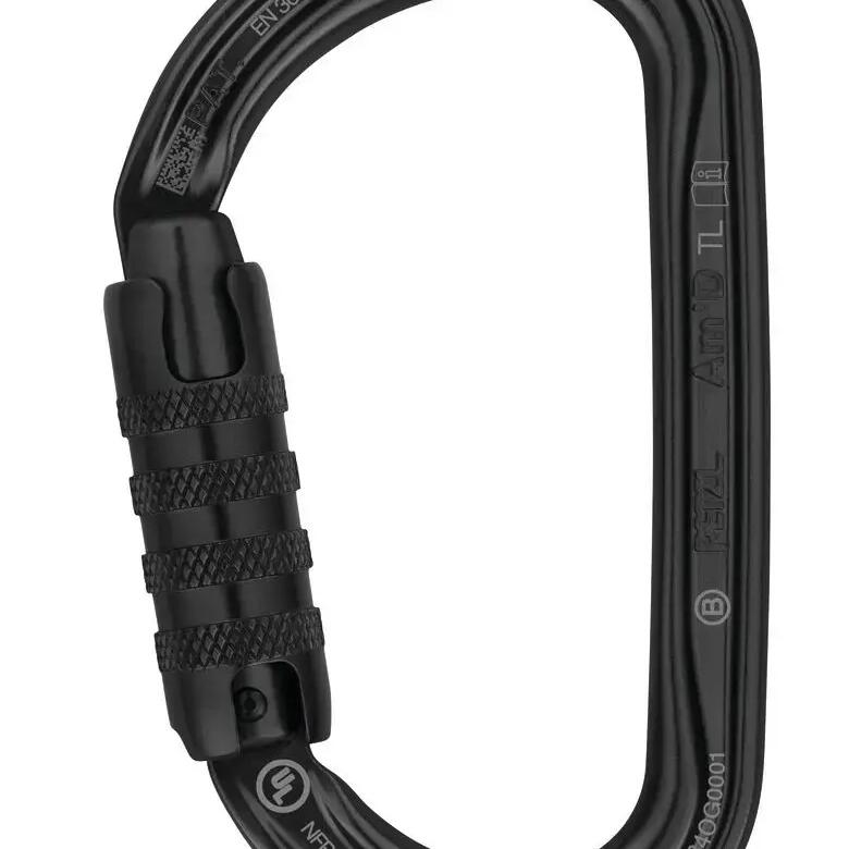 Petzl Am'D D-Shaped Locking Carabiner Connector (Ball Lock)