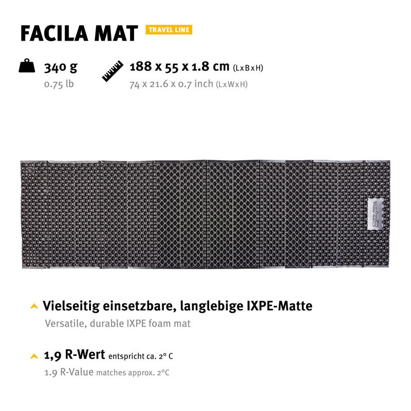 Matelas de camping Facila IXPE Mousse Thermo Tapis sol Pliable 340g