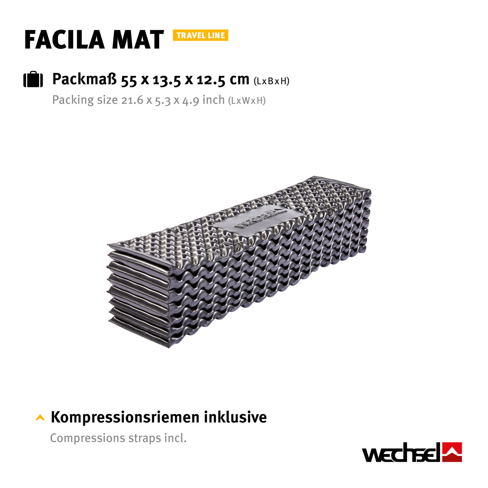 Camping Isomatte Facila IXPE Schaumstoff Boden Matte Faltbar 340g 3/4