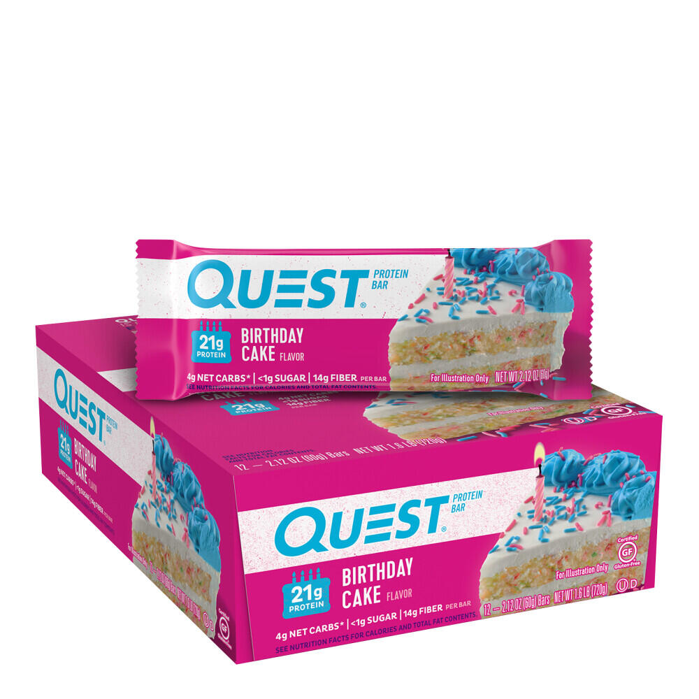 QUEST NUTRITION Quest Nutrition Quest Bars (12x60g) Birthday Cake - Repen - Eiwit Repen