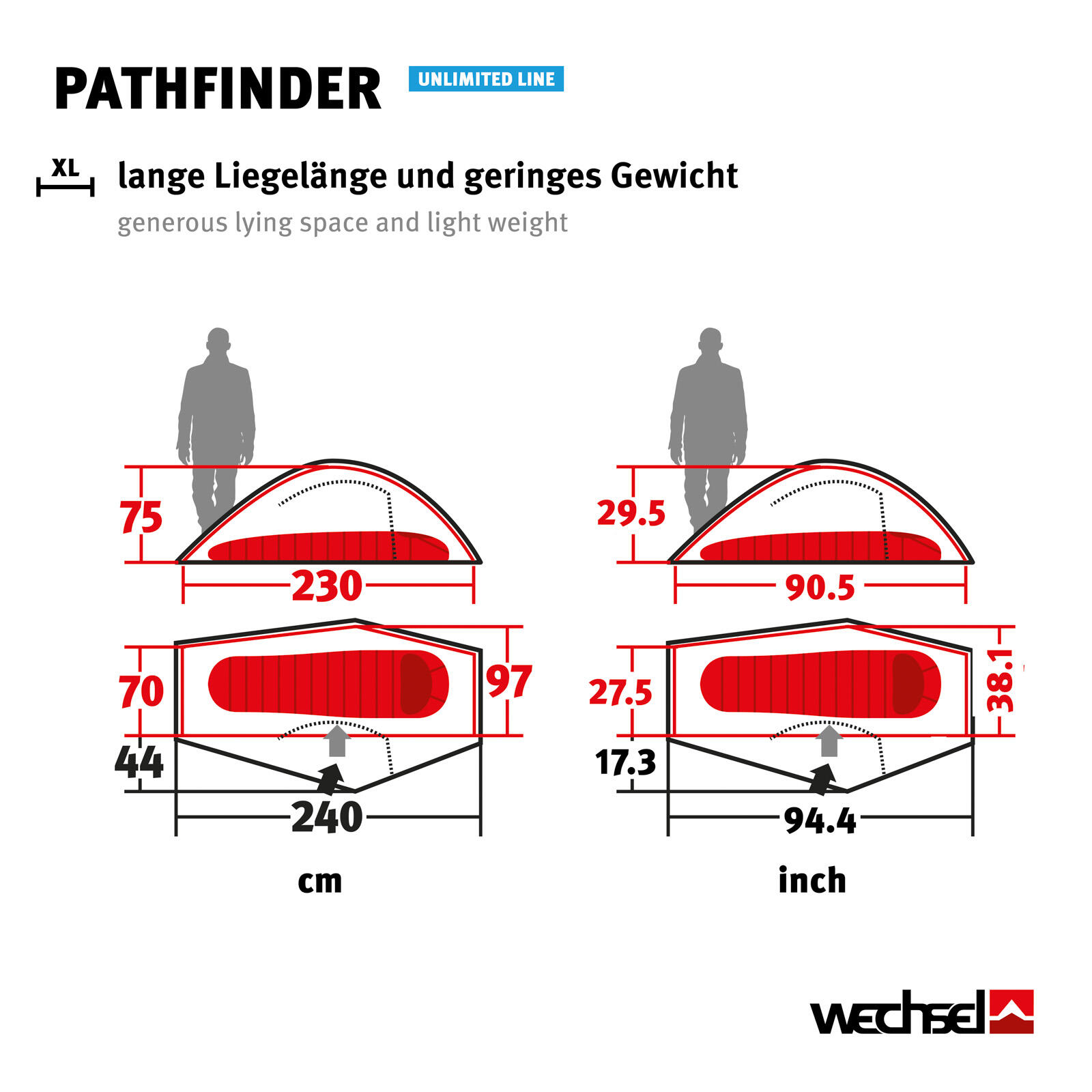 Trekkerstent Pathfinder 1 persoons Geodät camping fiets tent 2.3kg 2/7