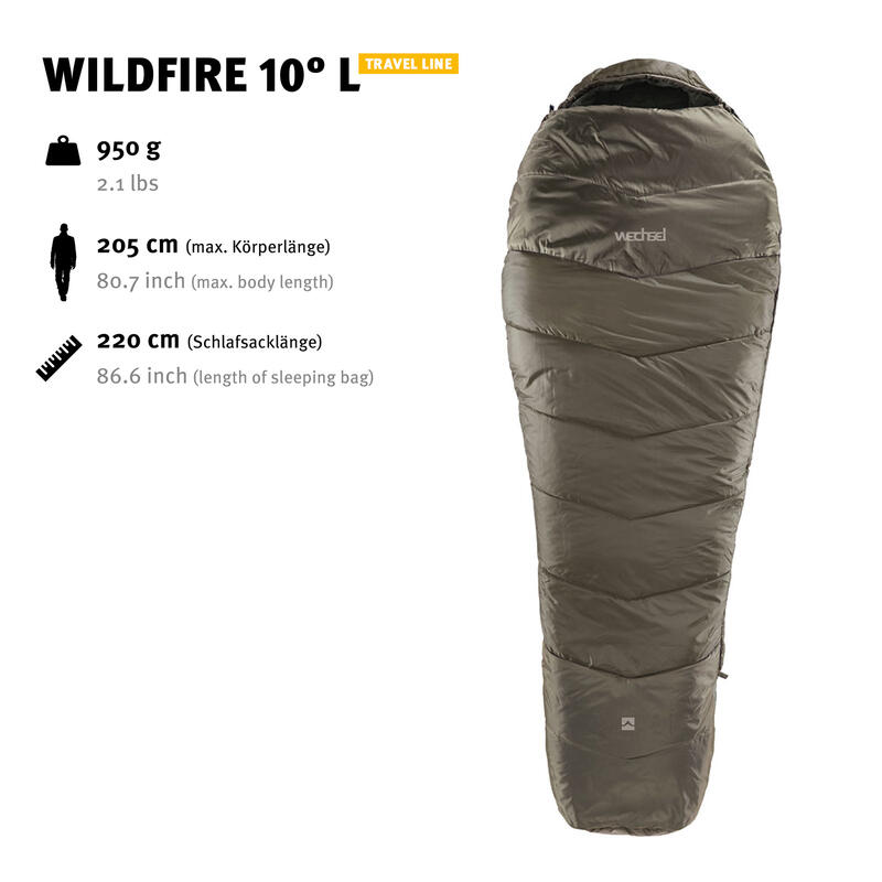 Sac de couchage momie Wildfire 10°C Outdoor 3 saisons Camping