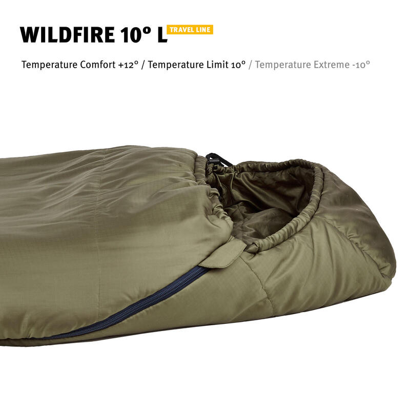 Sac de couchage momie Wildfire 10°C Outdoor 3 saisons Camping