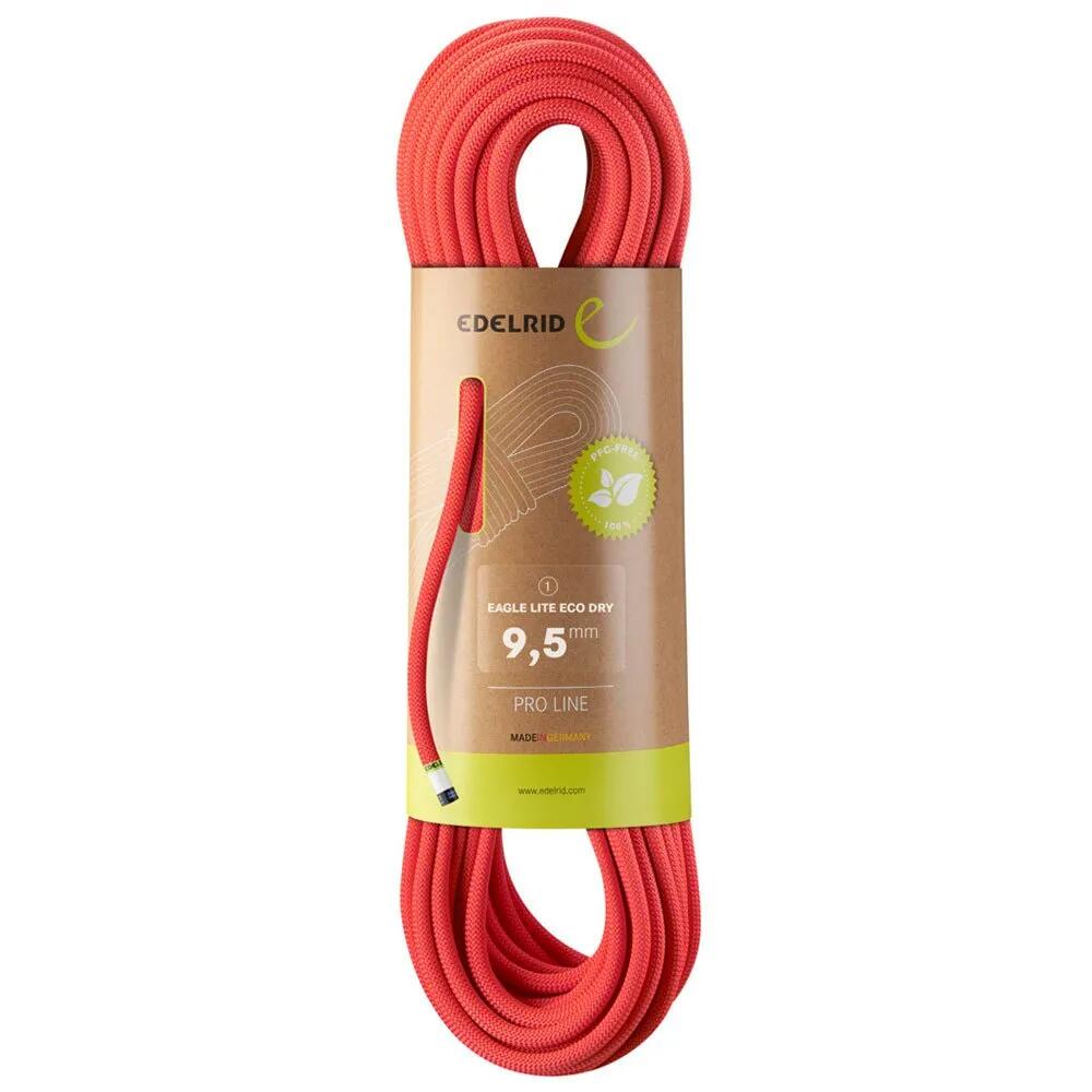 Lina wspinaczkowa dynamiczna Edelrid Eagle Lite Eco Dry 9,5 mm 50m neon coral 1/2