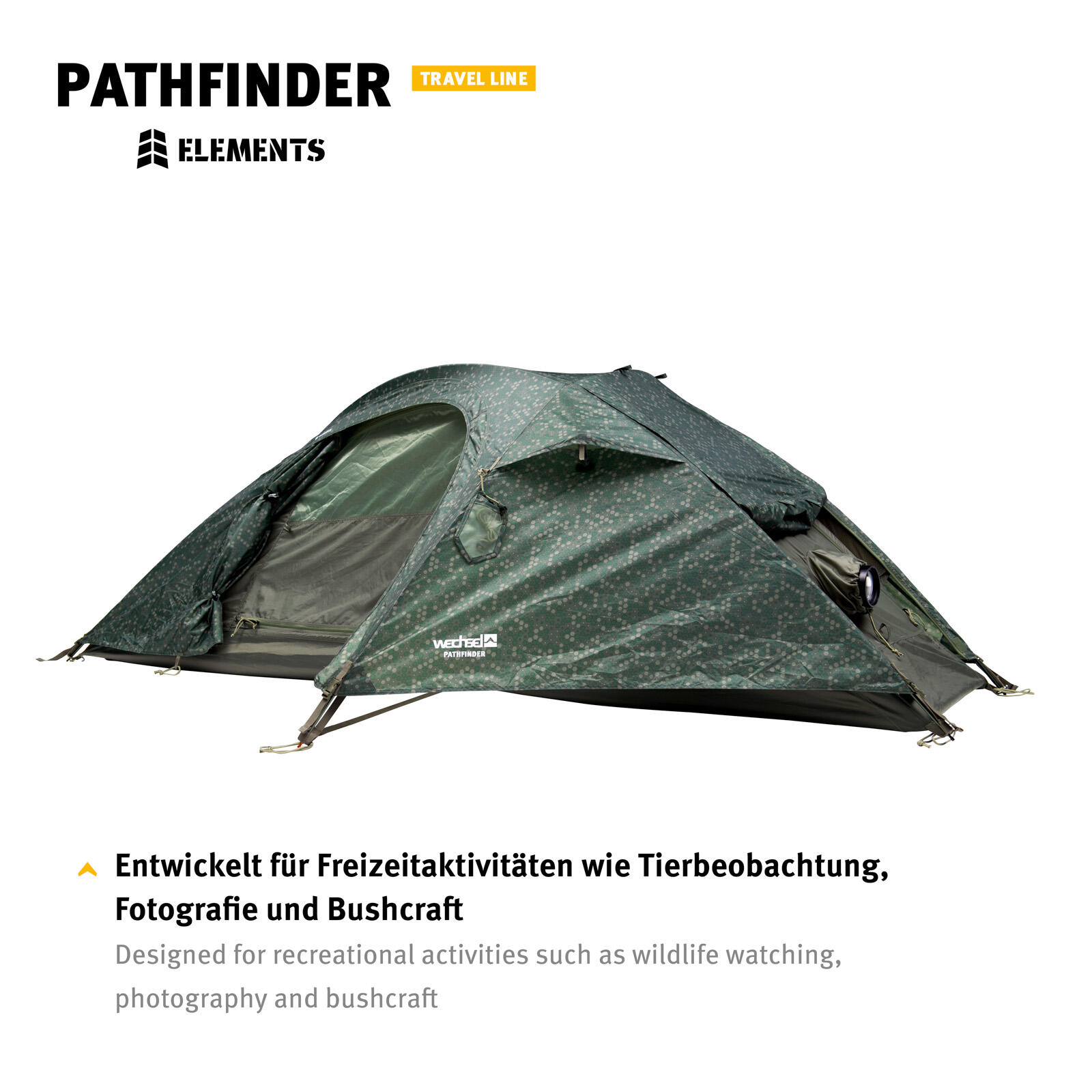 Trekkingzelt Pathfinder Elements 1 Personen Geodät Biwak Zelt Alu 2,5 kg 5/7