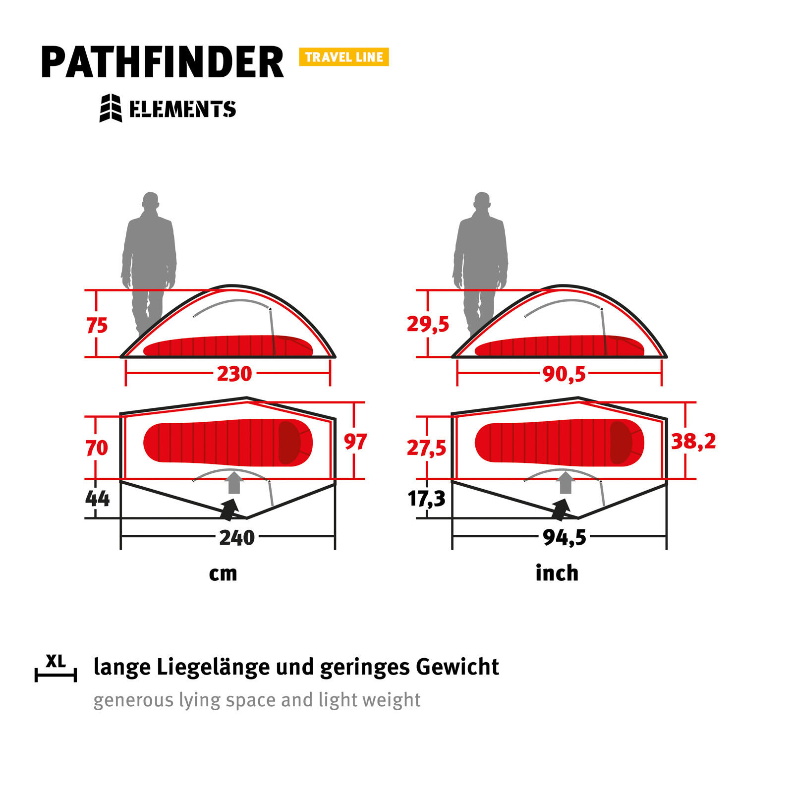 Trekkingzelt Pathfinder Elements 1 Personen Geodät Biwak Zelt Alu 2,5 kg 2/7