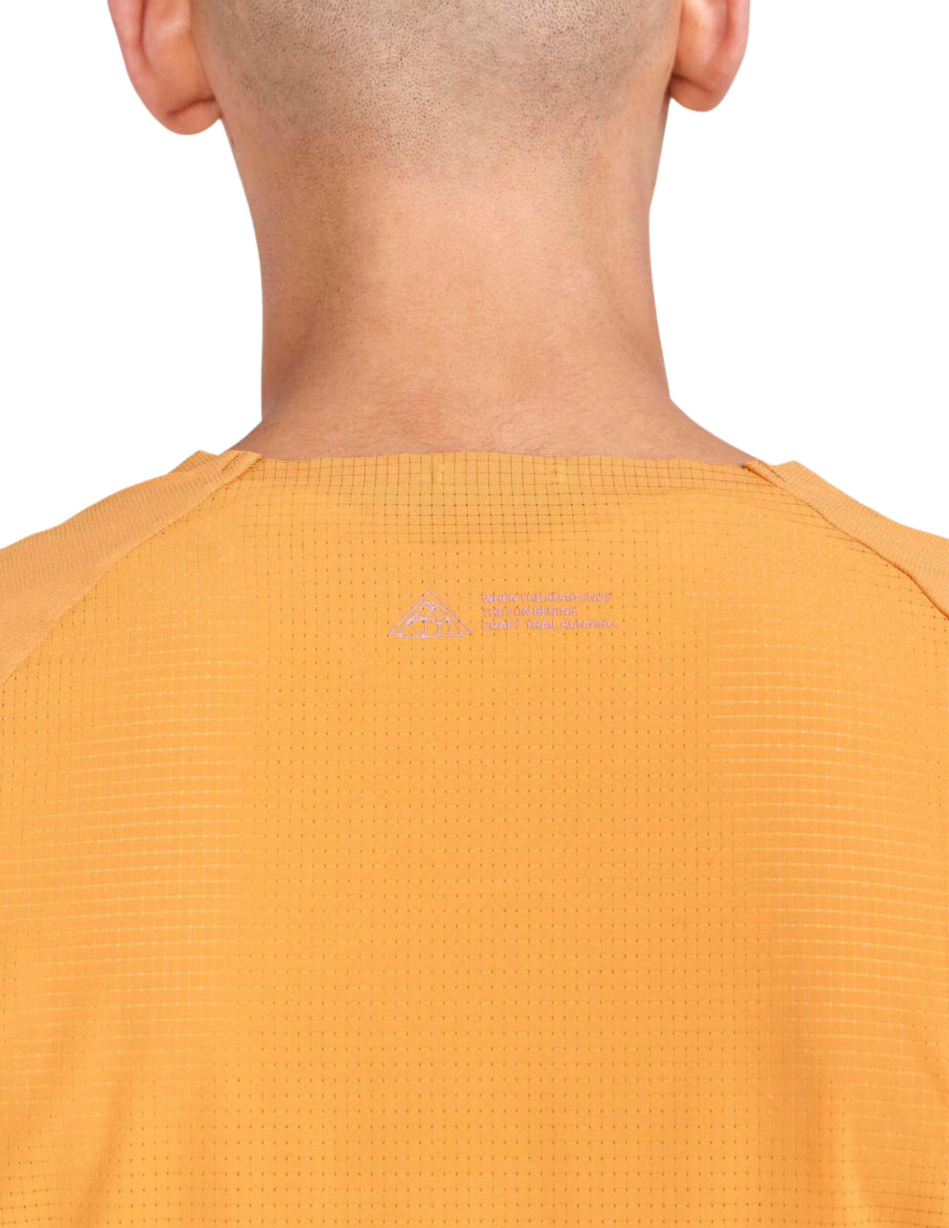 T-Shirt Running Craft Pro Trail Orange Homme 4/6