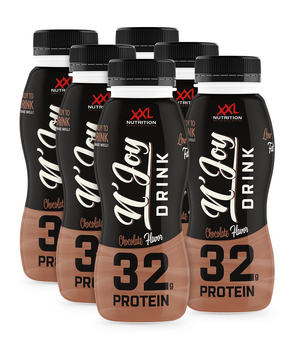 XXL NUTRITION N'Joy Protein Drink - 32g Proteïne, Kant en Klare Eiwitshake - Chocolade -6 Pack
