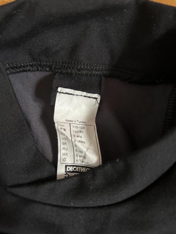 Tussen Particulieren - Ski-T-shirt met lange mouwen, zwart, maat 6 jaar 2/2