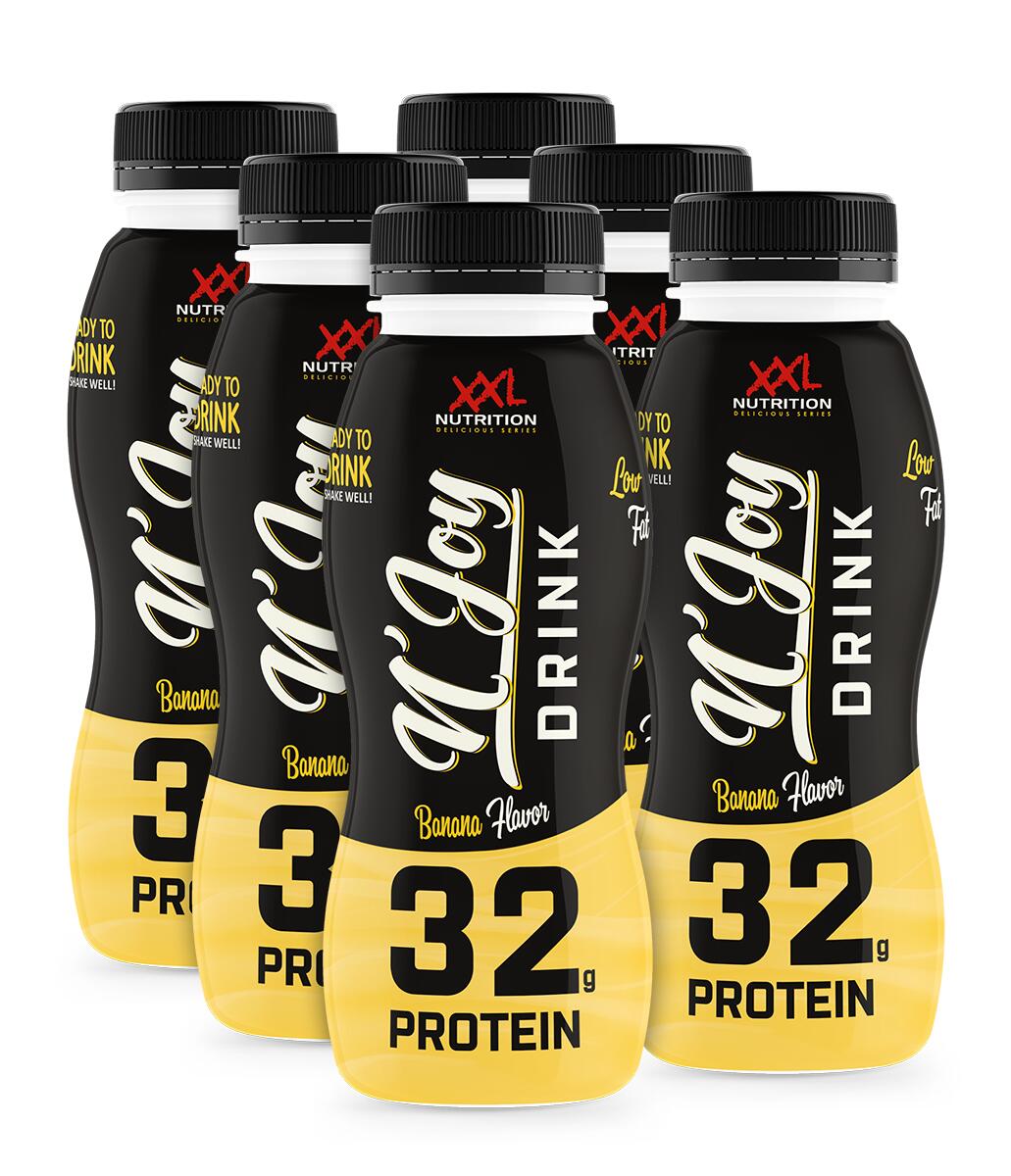 XXL NUTRITION N'Joy Protein Drink - 32g Proteïne, Kant en Klare Eiwitshake - Banaan - 6 Pack