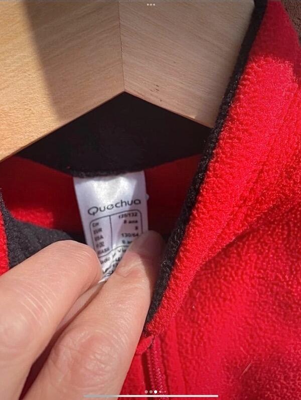 Entre Particuliers - Quechua - Pull polaire rouge - Taille 128 / 8 ans 2/5
