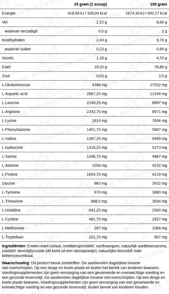 Vegan Protein - Eiwitpoeder - Aardbei - 500 gram 2/2