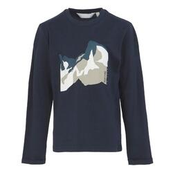 Tshirt Manches Longues Motif/style Montagne WENBIE Enfant (Bleu Marine)