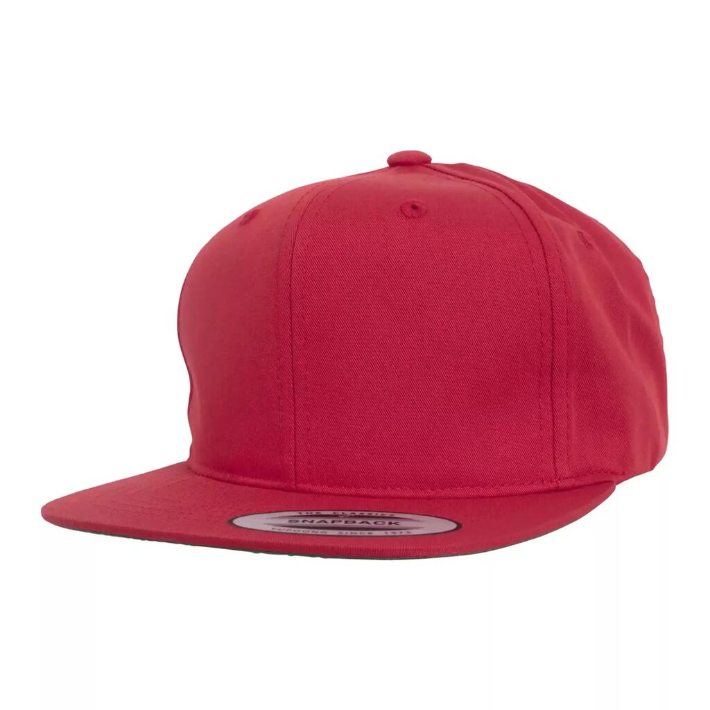 Childrens/Kids Prostyle Twill Snapback Baseball Cap (Red)
