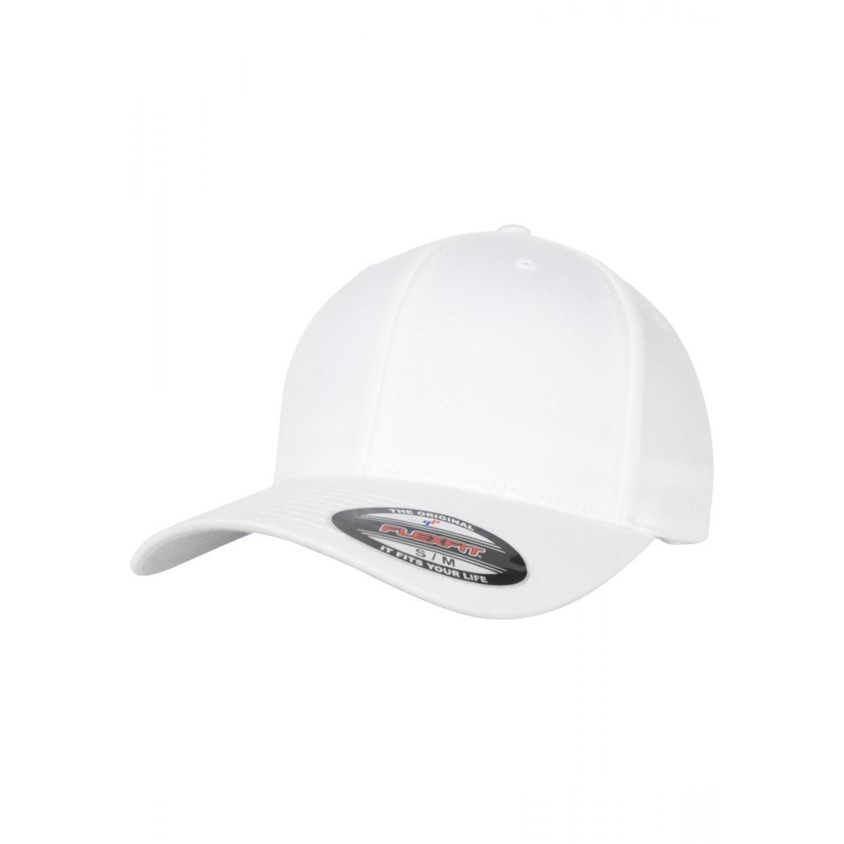 FLEXFIT Unisex Cotton Cap (White)