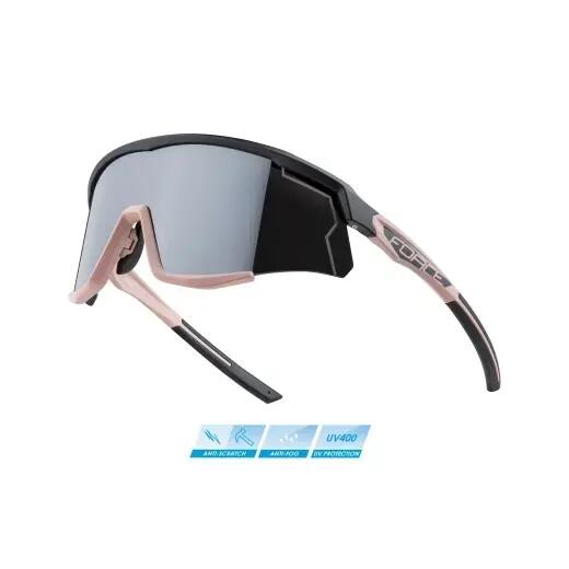 Ochelari Force Sonic, lentila argintie oglinda, negru/bronz 6/7