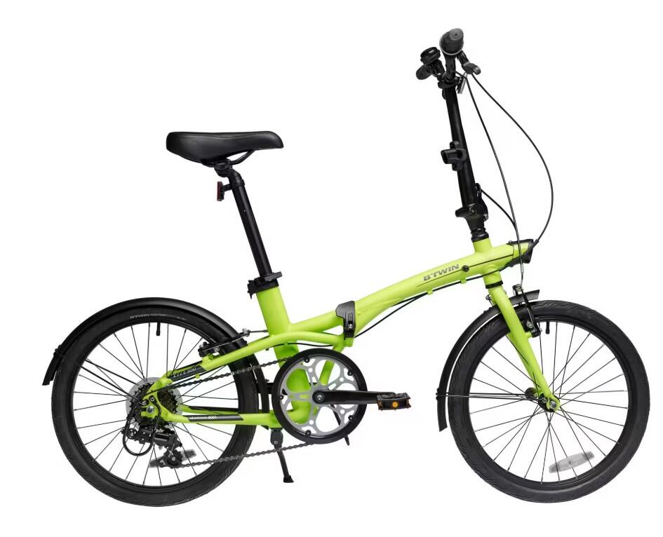 Refurbished Lightly Used Tilt 500 20 inch Folding Bike Yellow Fluo lime yellow
