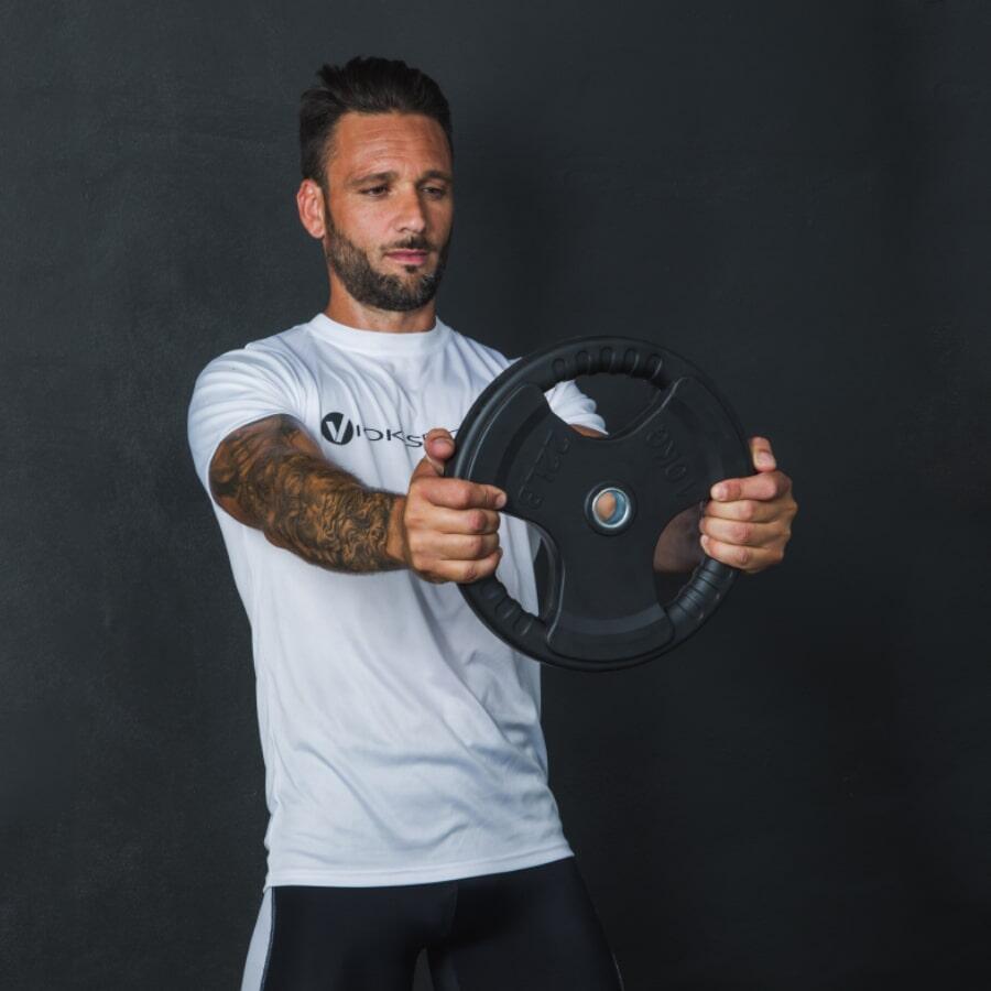 Disco De Caucho Con Agarre 30mm De 15kg Viok Sport 4/6
