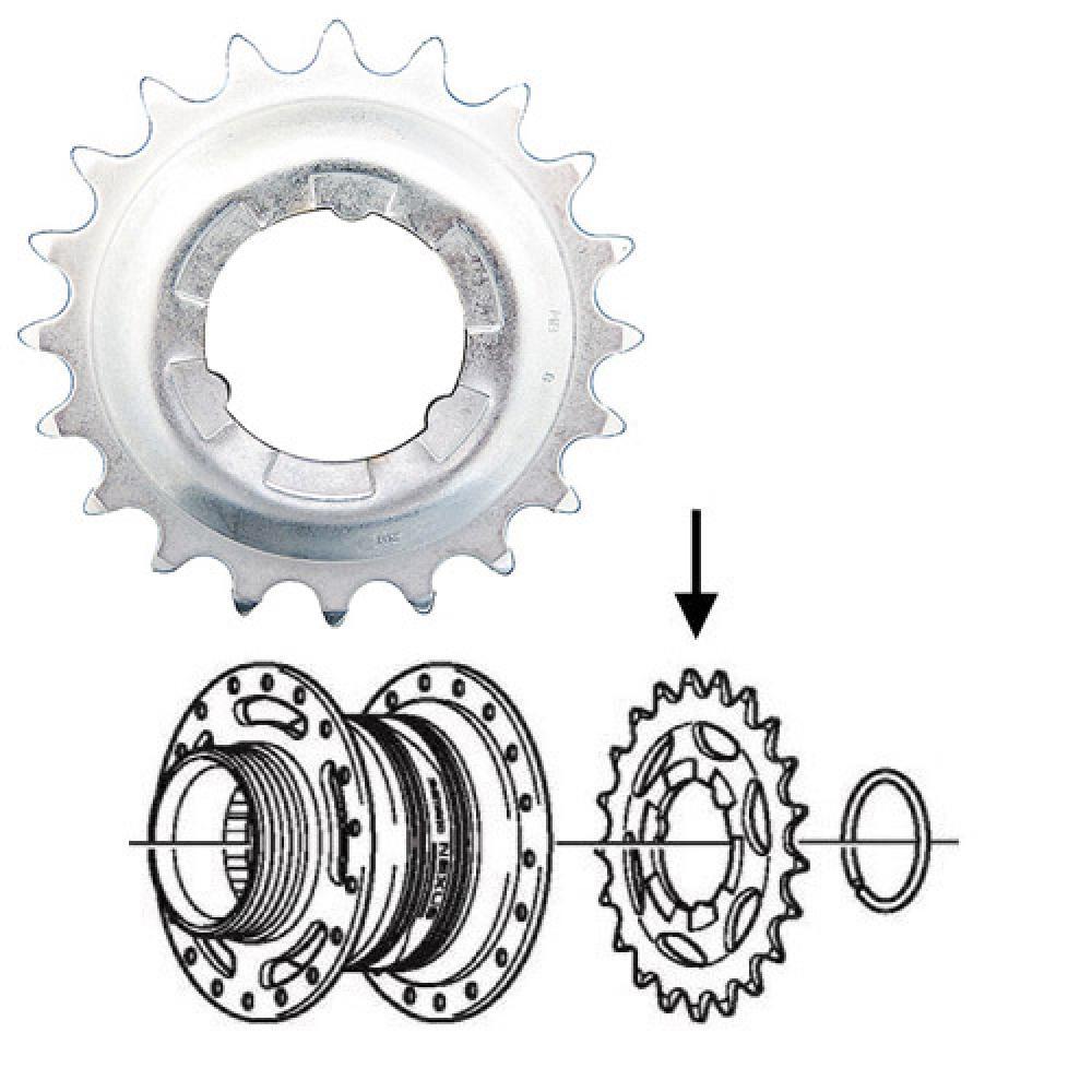 Piasta Wewnętrzna Sprocket 18T — Srebrna