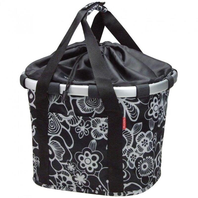 KLICKFIX Panier avant "Bike Basket" fleur-noir