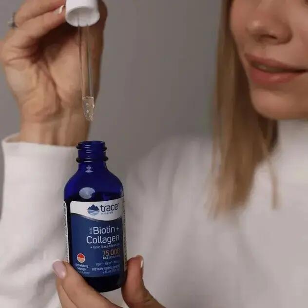 Trace Minerals Ionos Biotin + Kollagén Eper Mangó ízben 59ml 3/6