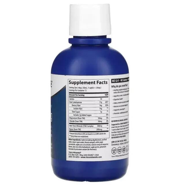 Trace Minerals Folyékony Rost Probiotikumokkal Narancs-Mandarin ízben 14g, 444ml 2/6