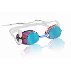 Lunettes de natation suédoises Malmsten Metallic Bleu