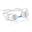 Malmsten Swimming Goggles | Jewel Collection | White/silver**