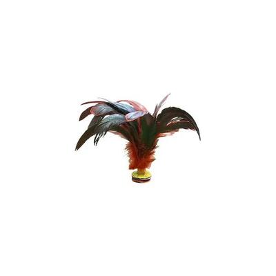 Set van 6 voetbal-indiaka's met donkere pluimen