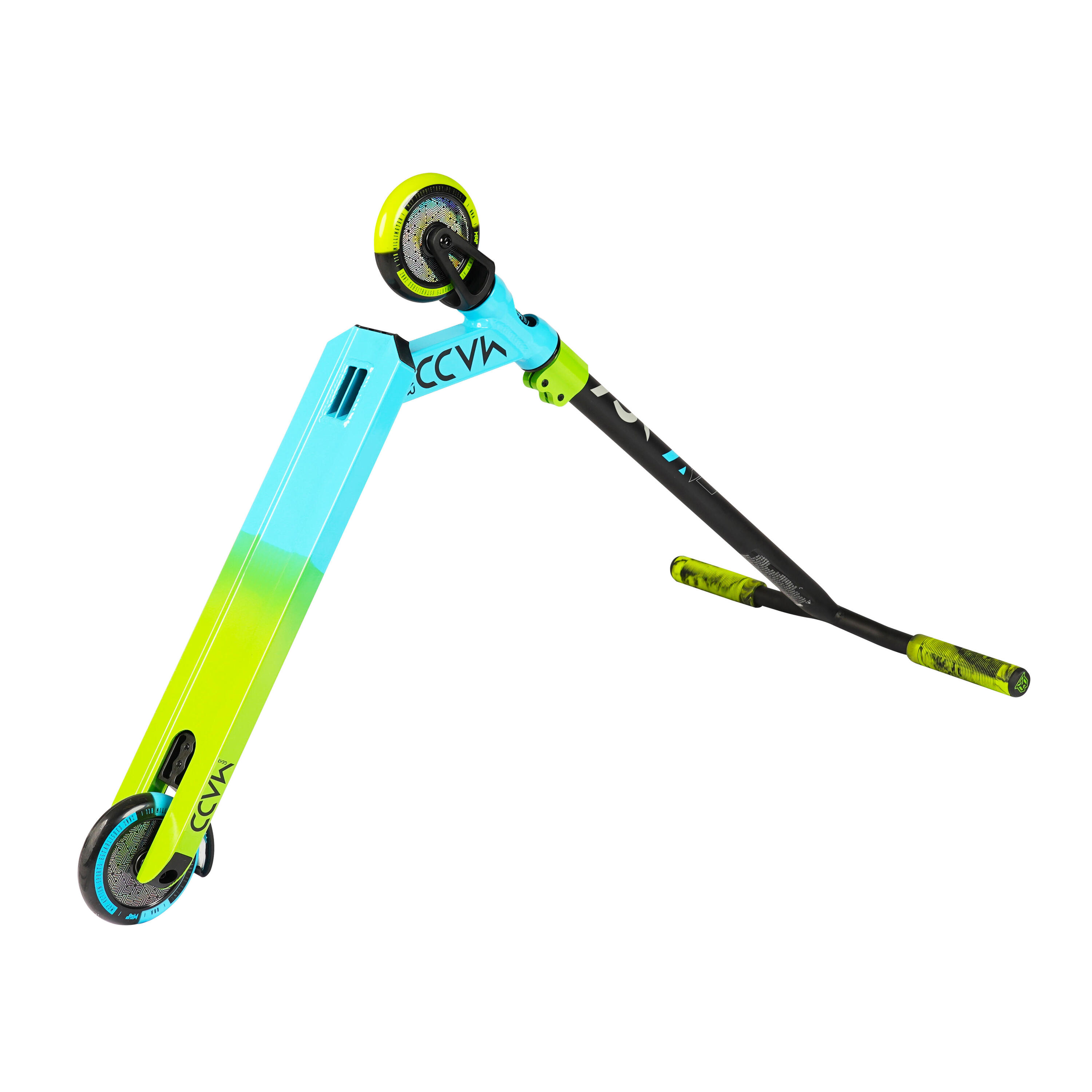 Stunt Scooter Freestyle Roller MGP Madd Gear Kick Pro blau - grün 4/5