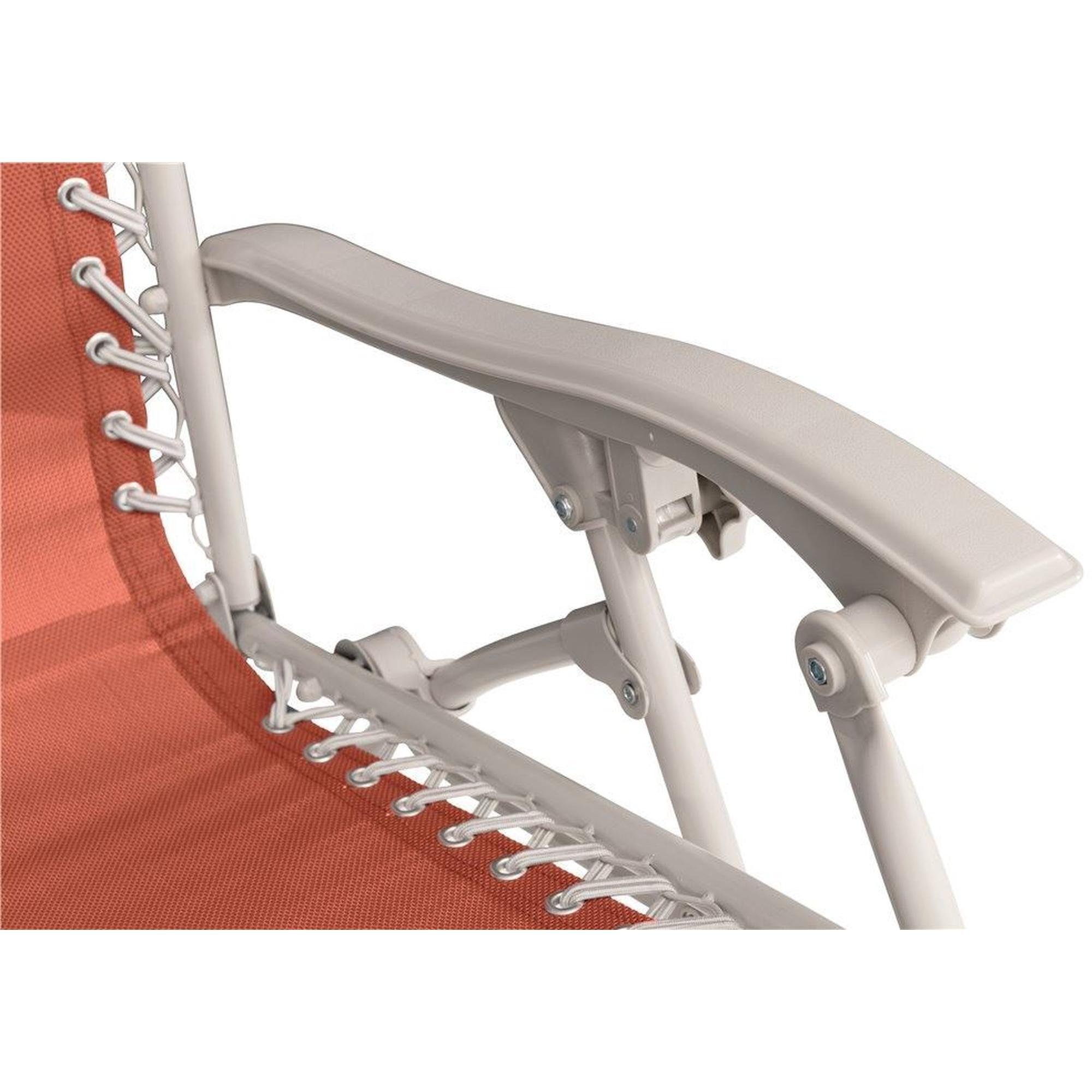 Outwell Ramsgate Folding Relaxer Lounger - Warm Red 3/5